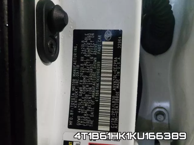 4T1B61HK1KU166389 фото 2