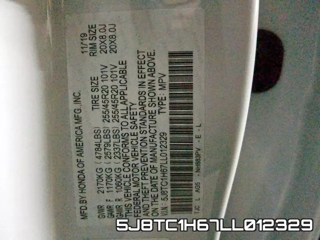 5J8TC1H67LL012329 фото 2