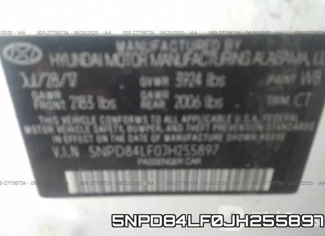 5NPD84LF0JH255897 фото 10