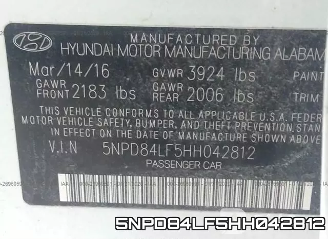 5NPD84LF5HH042812 фото 10