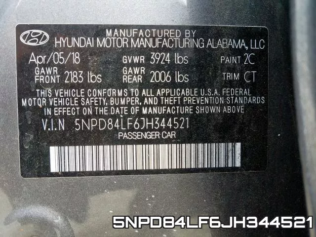 5NPD84LF6JH344521 фото 2