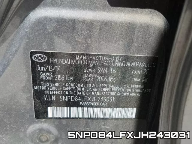 5NPD84LFXJH243031 фото 2