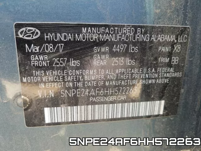 5NPE24AF6HH572263 фото 2