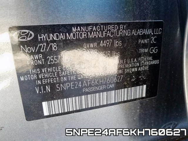 5NPE24AF6KH760627 фото 2