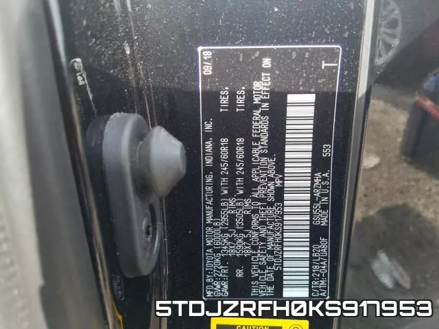 5TDJZRFH0KS917953 фото 2