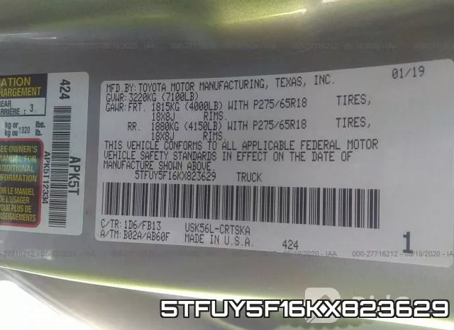 5TFUY5F16KX823629 фото 10