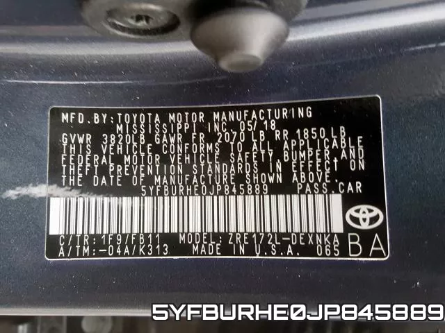 5YFBURHE0JP845889 фото 2