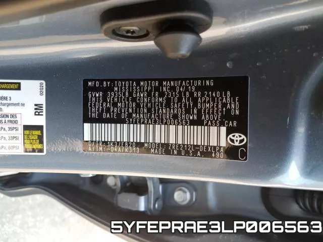 5YFEPRAE3LP006563 фото 2