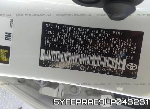 5YFEPRAE9LP043231 фото 10