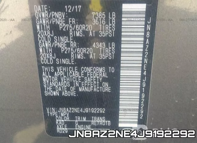 JN8AZ2NE4J9192292 фото 10