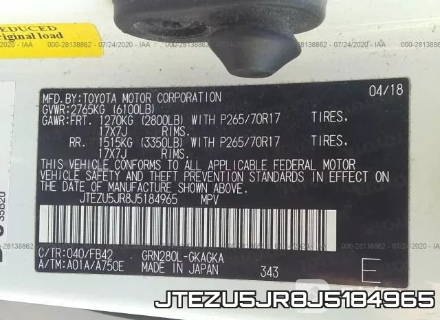 JTEZU5JR8J5184965 фото 10