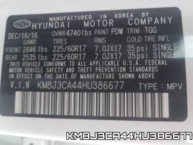 KM8J3CA44HU386677 фото 2