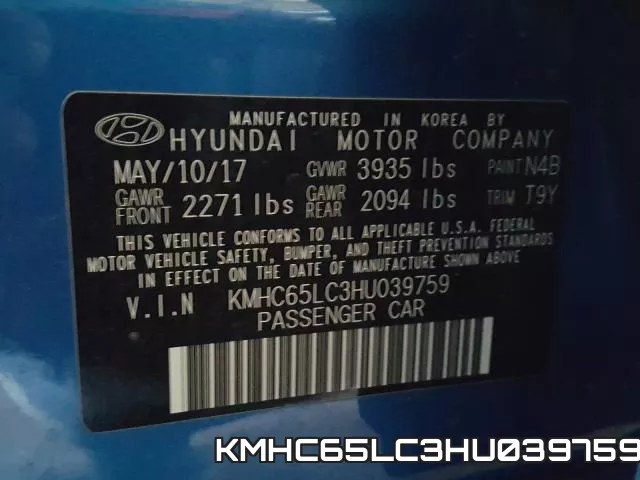 KMHC65LC3HU039759 фото 2