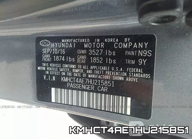 KMHCT4AE7HU215851 фото 10