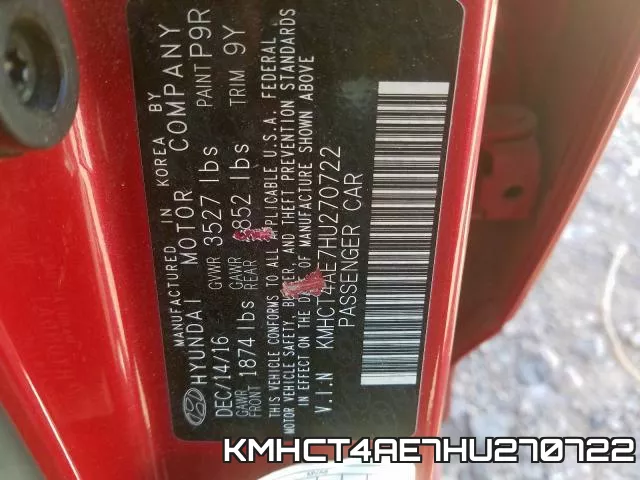 KMHCT4AE7HU270722 фото 2