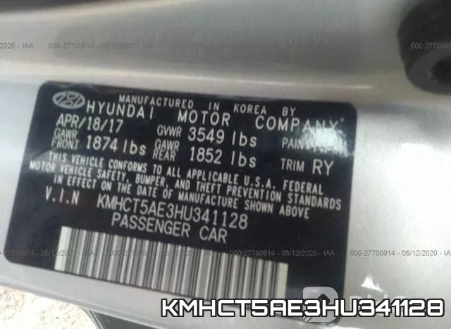 KMHCT5AE3HU341128 фото 10