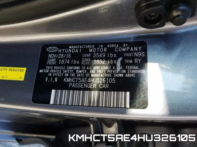 KMHCT5AE4HU326105 фото 2