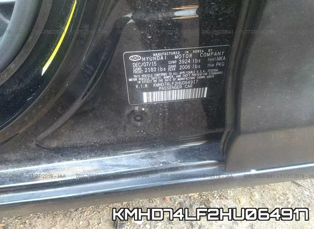 KMHD74LF2HU064917 фото 10