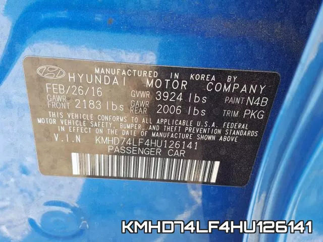 KMHD74LF4HU126141 фото 2