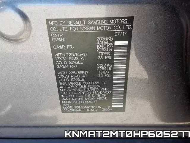 KNMAT2MT0HP605277 фото 2
