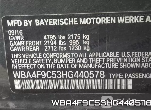 WBA4F9C53HG440578 фото 10