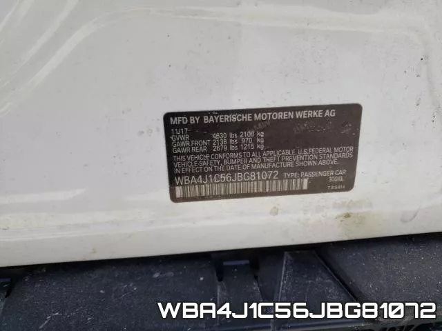 WBA4J1C56JBG81072 фото 2