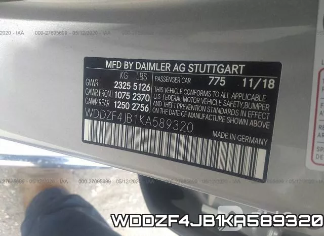 WDDZF4JB1KA589320 фото 10