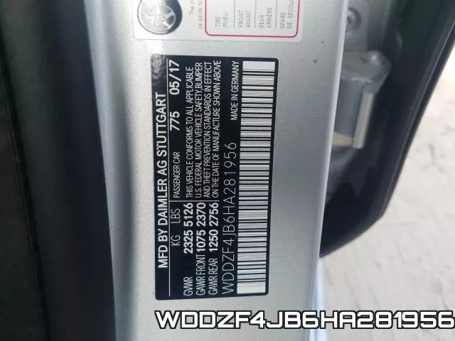 WDDZF4JB6HA281956 фото 2