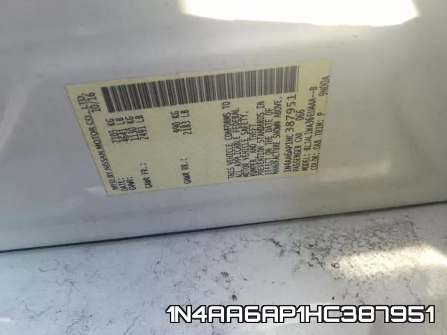 1N4AA6AP1HC387951 фото 2