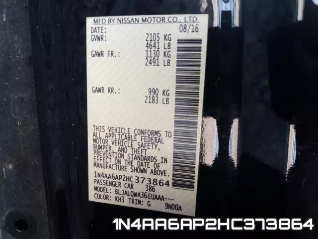 1N4AA6AP2HC373864 фото 2