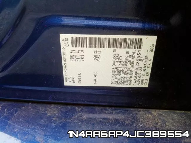 1N4AA6AP4JC389554 фото 2