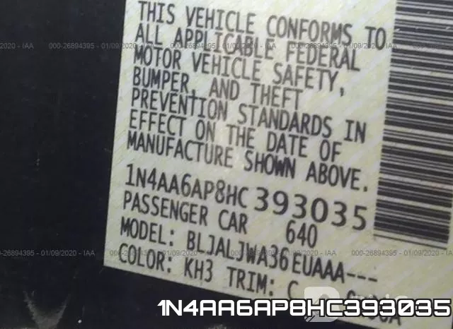 1N4AA6AP8HC393035 фото 10