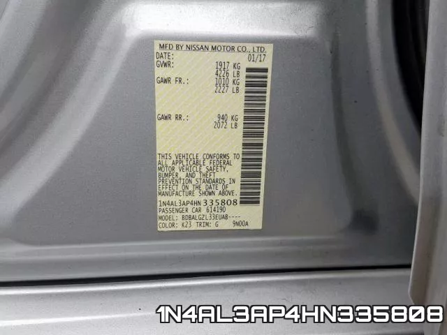 1N4AL3AP4HN335808 фото 2