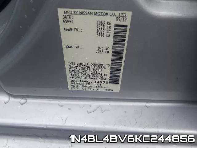 1N4BL4BV6KC244856 фото 2