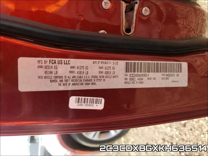 2C3CDXBGXKH636514 фото 2