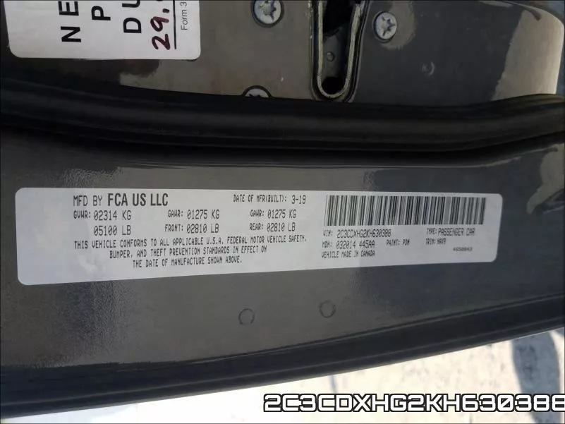 2C3CDXHG2KH630388 фото 2