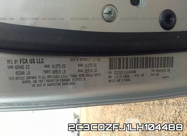 2C3CDZFJ1LH104488 фото 10