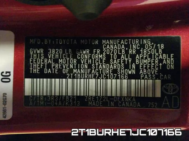 2T1BURHE7JC107166 фото 2