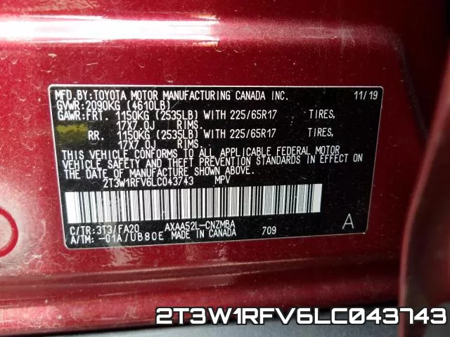 2T3W1RFV6LC043743 фото 2
