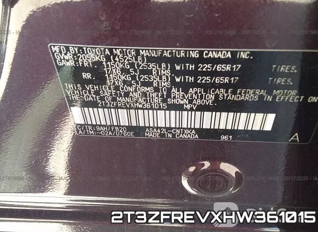 2T3ZFREVXHW361015 фото 10