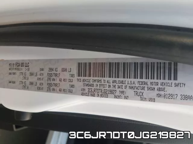 3C6JR7DT0JG219827 фото 2