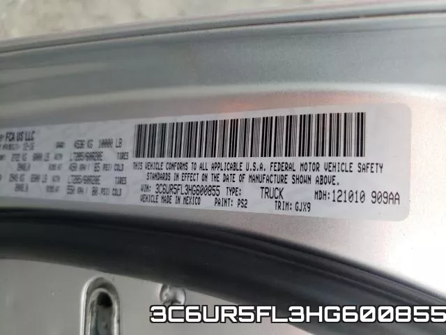 3C6UR5FL3HG600855 фото 2