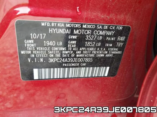 3KPC24A39JE007805 фото 2