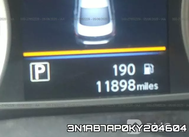 3N1AB7AP0KY204604 фото 8