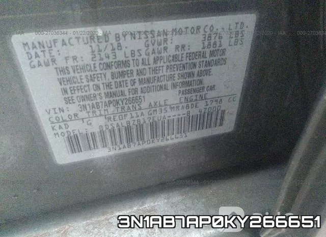 3N1AB7AP0KY266651 фото 10