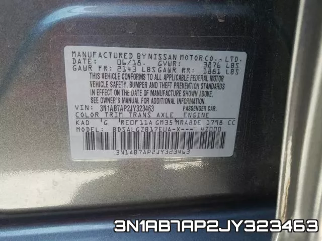 3N1AB7AP2JY323463 фото 2
