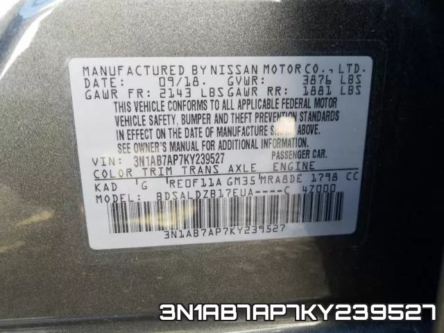 3N1AB7AP7KY239527 фото 2
