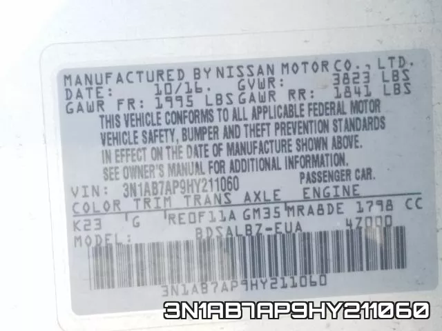 3N1AB7AP9HY211060 фото 2