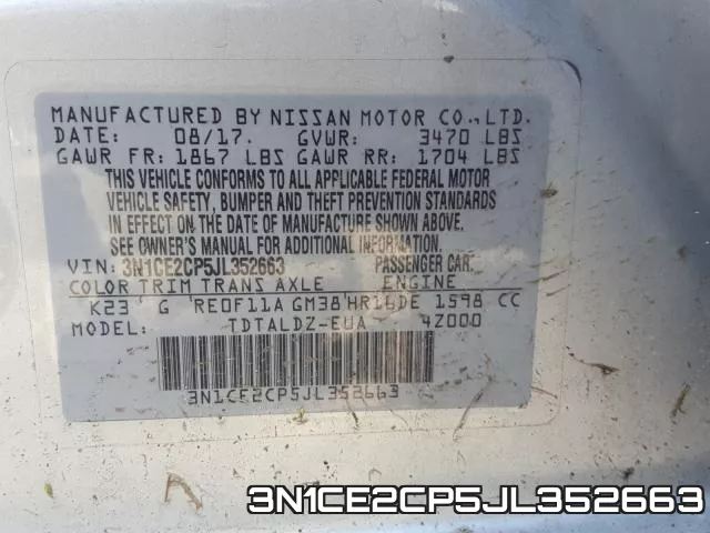 3N1CE2CP5JL352663 фото 2