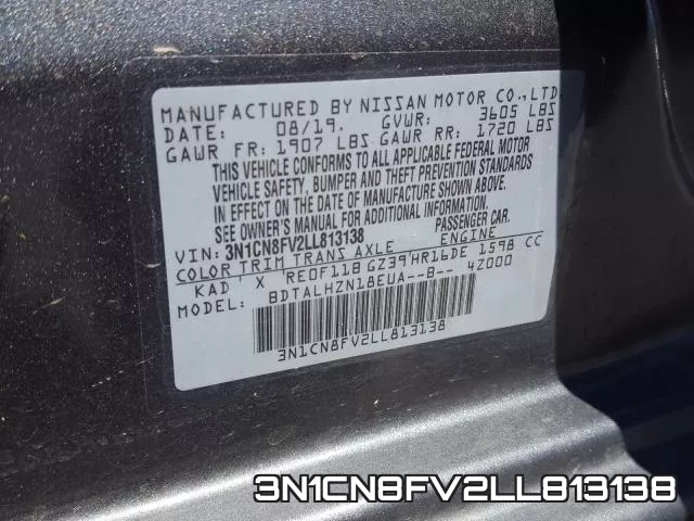 3N1CN8FV2LL813138 фото 2